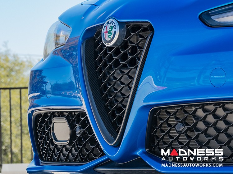 Alfa Romeo Giulia Front V Shield Grill Frame - Carbon Fiber